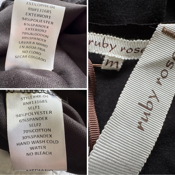 Ruby Rose Black Sleeveless Textured Embroidery Cocktail Mini Dress Size Medium - Picture 8 of 11